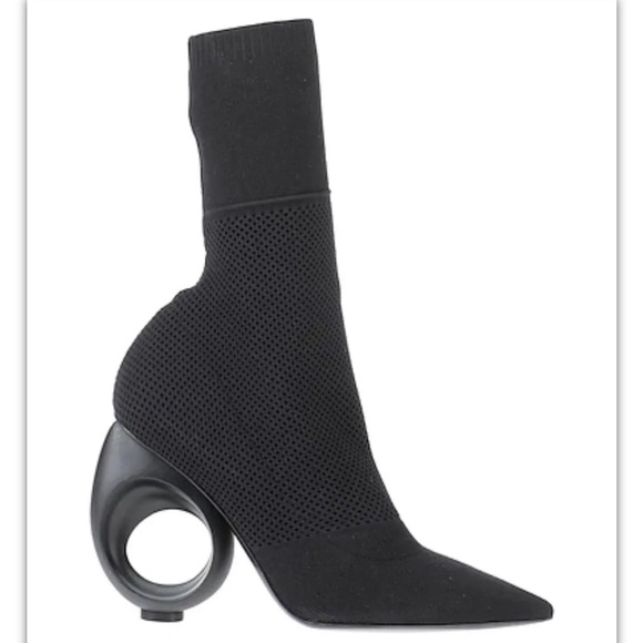 NEW limited edition BURBERRY pull on black knitted mid-calf black boots sz 10 - Picture 3 of 5